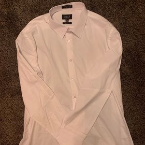 White button down long sleeve shirt